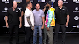 UFC 304 video: Tom Aspinall, Curtis Blaydes locked in, end faceoff with handshake