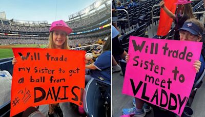 ‘Will trade my sister to get a ball from Davis!’: The story behind the young Blue Jays fan who got a ball from Davis Schneider