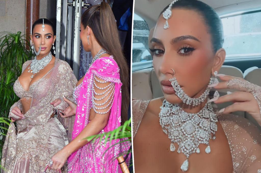 Kim Kardashian drips in diamonds at billionaire heir Anant Ambani’s lavish $600M wedding