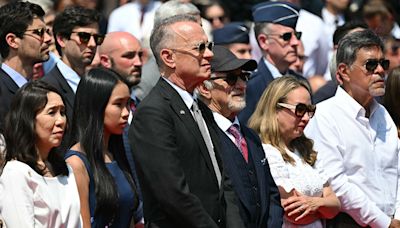 Tom Hanks expresses hope for US democracy on D-Day