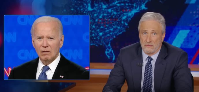 After Debate, Jon Stewart Wants Both Biden and Trump on PEDs: ‘As Much as They Can Get’ (Video)