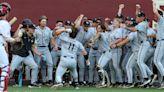 Who won as NCAA baseball tournament opened Friday? What are the game times for Saturday?