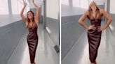 Sangita Patel wows fans in brown faux leather bodycon dress: 'Stunning!'