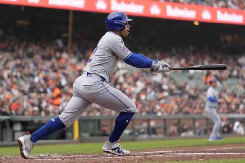 Francisco Lindor slugs a pair of 2-run homers and Mets end 3-game skid with 8-2 win over Giants