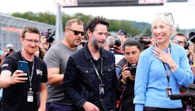 Keanu Reeves and Alexandra Grant Enjoy Motorcycle Race in Germany