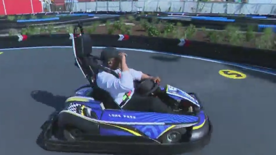 PIX11’s Justin Finch test-drives Electric Eden Raceway at Coney Island’s Luna Park