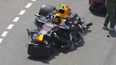 Monaco Grand Prix stopped within seconds as Red Bull obliterated in huge smash