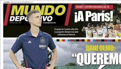 Dani Olmo y la clasificación de España para los Juegos Olímpicos, protagonistas de las portadas deportivas de hoy