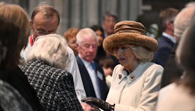 Queen Camilla stands in for Charles at ancient Royal Maundy ceremony as King shares Easter message