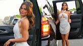 Brooks Nader Dazzles at Michael Rubin’s Fourth of July White Party in Cutout Ronny Kono Mini Dress