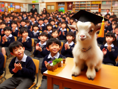 鹿兒島小學新生「竟是一隻羊」 入學賀禮是新鮮牧草 - 國際