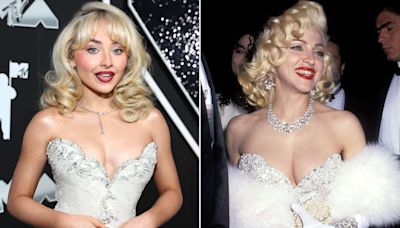 Sabrina Carpenter Wears Madonna's Sparkly 1991 Oscars Gown for Bombshell 2024 MTV VMAs Moment