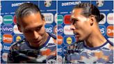 Virgil van Dijk hits back at reporter & storms out of interview for question after England loss