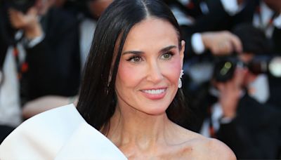 Demi Moore Closed Out Cannes Film Festival in a High-Slit Gown With a Really Big Bow