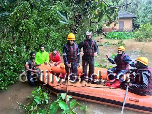 Mangaluru: Floodwater enters homes - Harekal Parari Dota families relocated