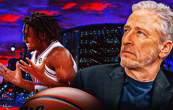 76ers star Tyrese Maxey's eruption triggers dumbfounded Jon Stewart reaction