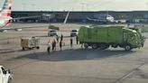 Garbage truck crashes into plane at PTI