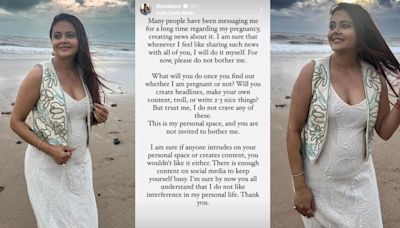 Devoleena Bhattacharjee addresses pregnancy rumours: ‘This is my personal space, and you are not invited to bother me’
