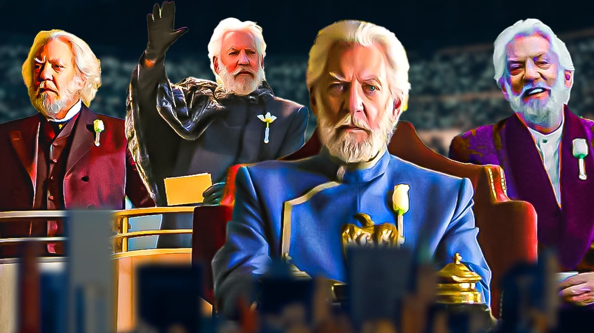 Donald Sutherland’s most ruthless Coriolanus Snow in the Hunger Games