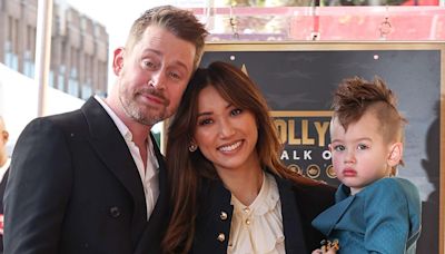 Macaulay Culkin looks besotted with fiancée Brenda Song in rare loved-up appearance