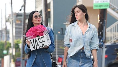 Demi Moore and daughter Scout Willis, 33, match in coordinating denim