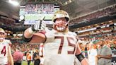 Florida State OL Dillan Gibbons talks about wearing down Miami's defense, breaking his face mask