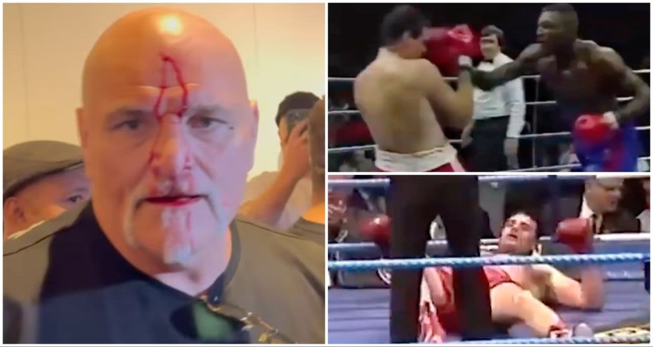 Footage of John Fury getting brutally knocked out re-emerges after Team Usyk headbutt drama