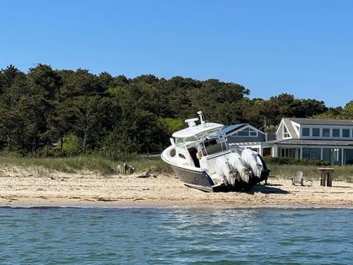 Cotuit man plows 43-foot powerboat onto Edgartown beach, charged with drunken boating - The Boston Globe