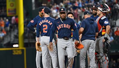 Astros’ Framber Valdez loses no-hitter late, but happy with win over Texas Rangers