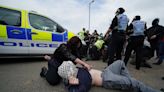 Four charged and six officers injured at pro-Palestine demonstration