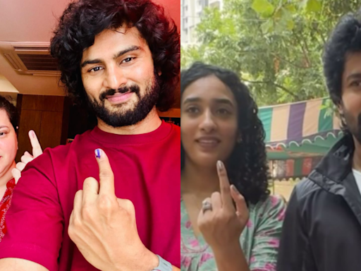 Sudheer Babu and Nani Voting with Families in Andhra Pradesh Elections | - Times of India