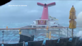 Carnival cruise ship battered by waves in storm off Charleston