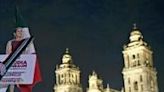 Supporters of Mexican ruling party presidential candidate Claudia Sheinbaum gather in Mexico City's main square