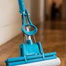 A mop with a sponge head that is used for cleaning floors Usually comes with a wringer to remove excess water from the sponge Effective in cleaning spills and stains on hard floors