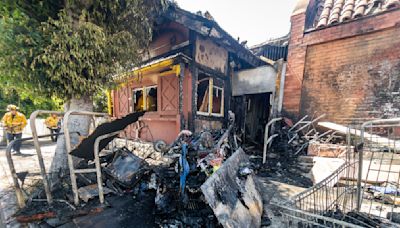 Pacific Dining Car building, one of the city's historic monuments, seriously damaged in fire