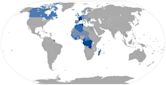 Geographical distribution of French speakers