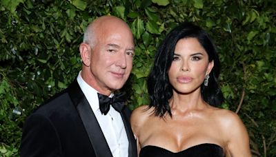 Lauren Sanchez rocks ab-baring knit mini dress for lush trip with fiancé Jeff Bezos