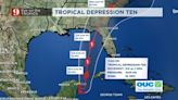 Tropical Depression Ten forms, forecast to strengthen over the Gulf
