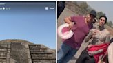 VIDEO: Travis Barker, integrante de ‘Blink-182’ recorre las Pirámides de Teotihuacán