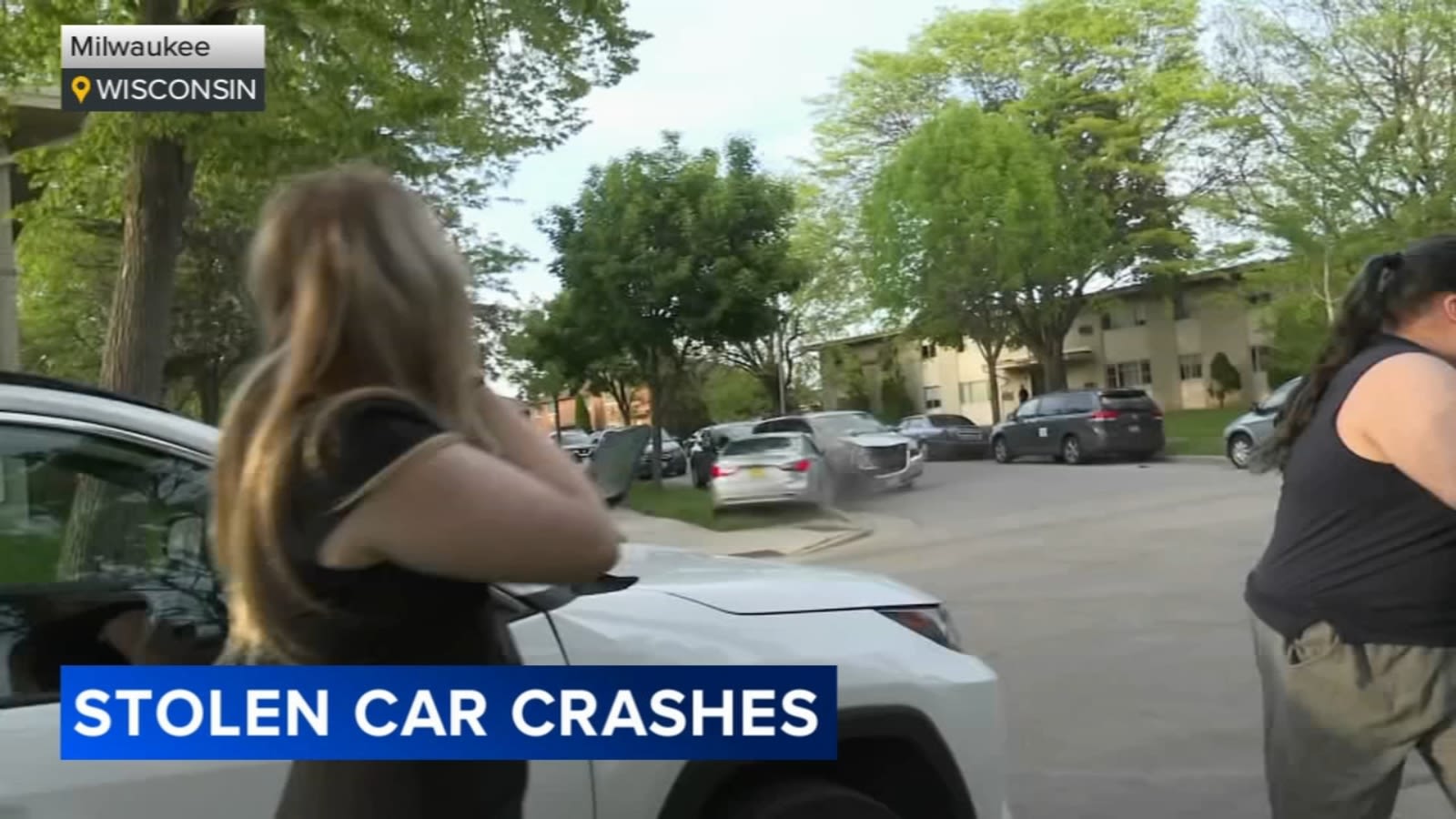 Wisconsin hit-and-run crash caught on camera by TV news crew following up on shooting