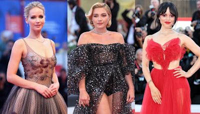 Over 20 Years of Sheer Dressing at Venice Film Festival: Jennifer Lawrence, Jenna Ortega and More on the Red Carpet