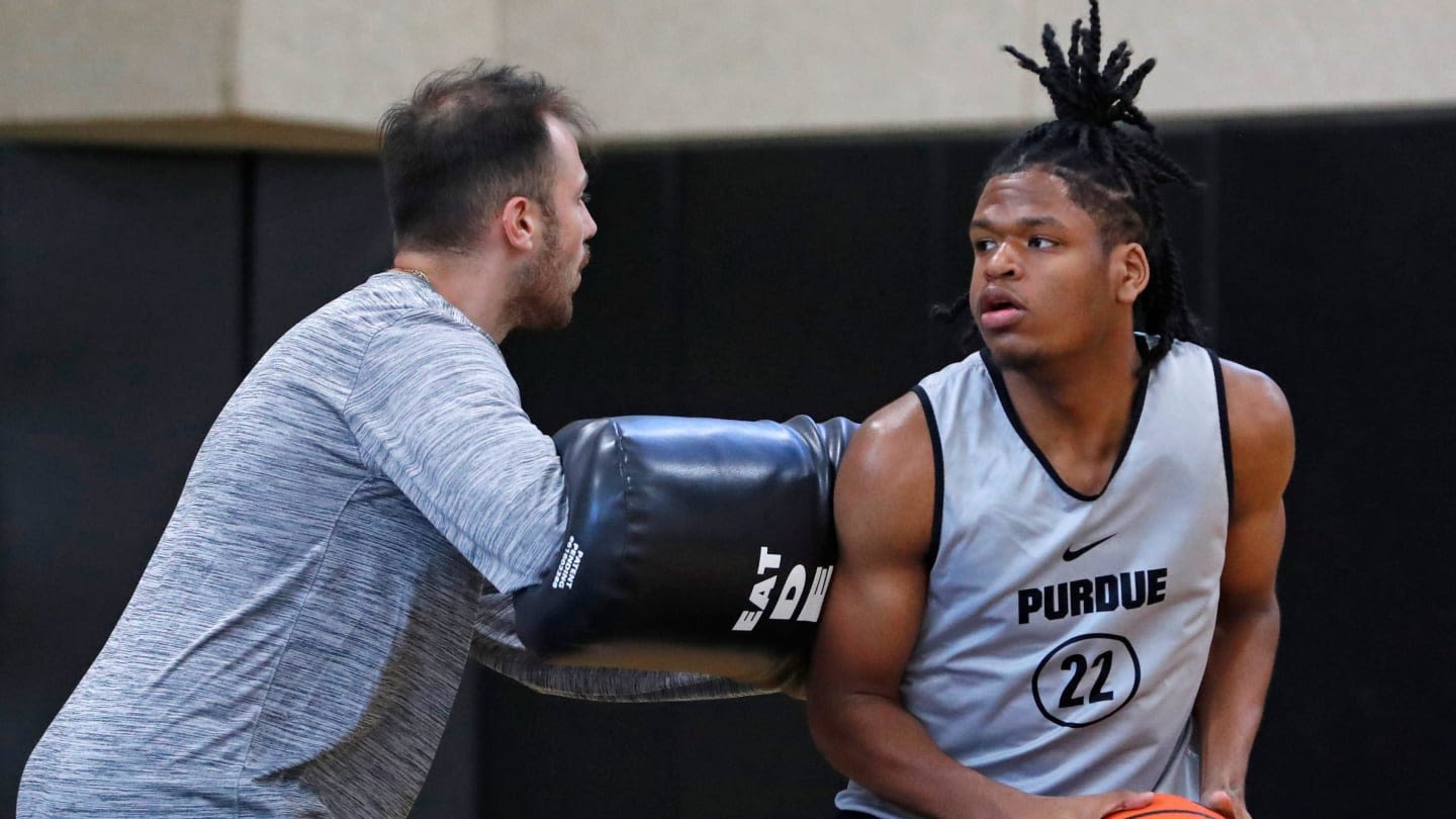 WATCH: Purdue Shares Glimpse of Freshman Gicarri Harris Getting Buckets at Practice