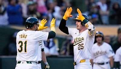 Brent Rooker's 2-run homer leads A's past Marlins for 5th straight W