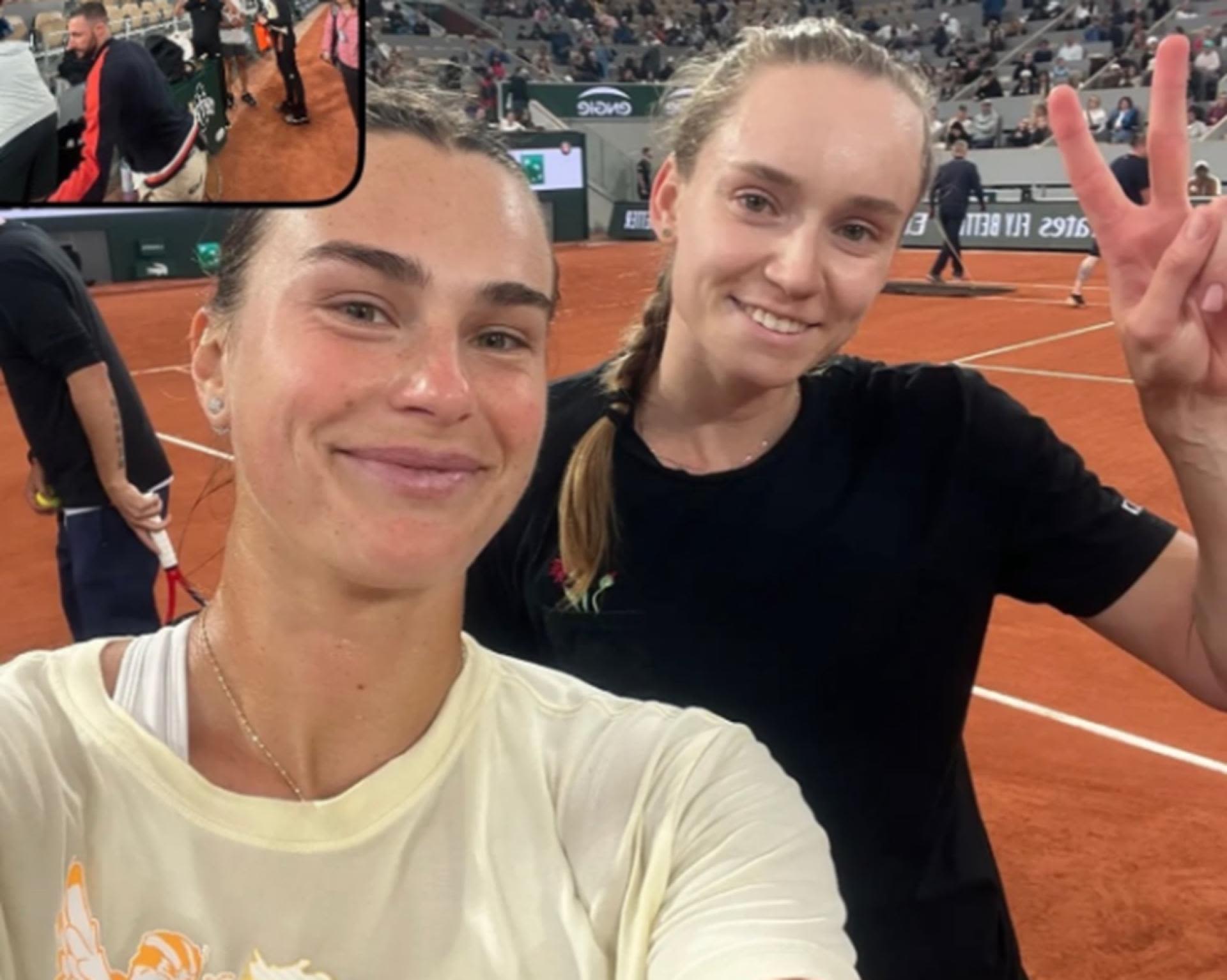 WATCH: Elena Rybakina and Aryna Sabalenka practice together