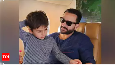 Saif Ali Khan and son Taimur indulge in a game of cricket: video inside | Hindi Movie News - Times of India