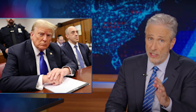 ‘The Daily Show’: Jon Stewart Rips ‘Fox & Friends’ Amid Trump Conviction Coverage & Laughs At Biden’s Bizarre ’70s Sitcom “Freeze...