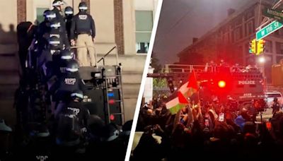 Policía de NY entra a Universidad de Columbia para desalojar a estudiantes que protestan por Palestina: videos