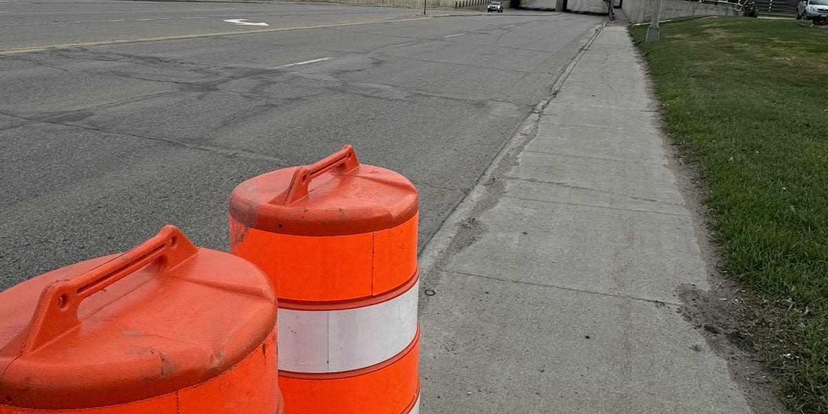 Lane closures on North Washington Street in Grand Forks