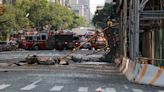 Manhattan crane catches fire near Hudson Yards, collapses onto street below, six injured