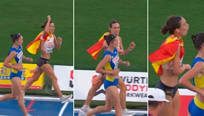 Insólito: festejó antes de llegar a la meta, su rival la pasó a metros del final y se quedó sin su medalla en el campeonato de atletismo